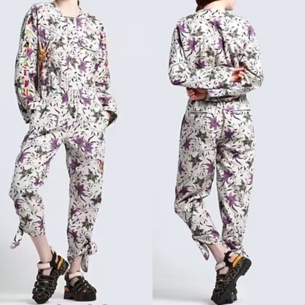 Isabel Marant Gigi Jumpsuit in Soft Pink Multi Sz10
